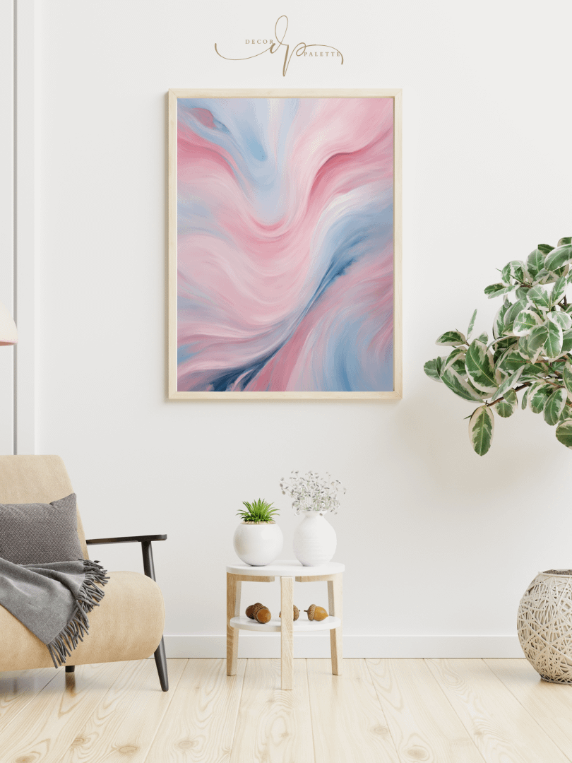 PINK BLUE Abstract Painting Printable Wall Art product image (5)