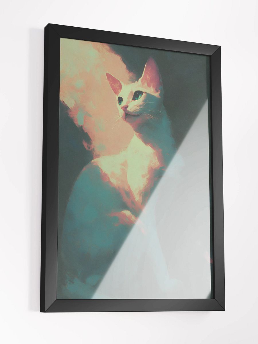 Ethereal Glow: Framed Cat Poster product image (3)