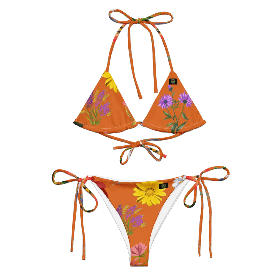 Blossom Bliss String Bikini Set_Orange product image (2)