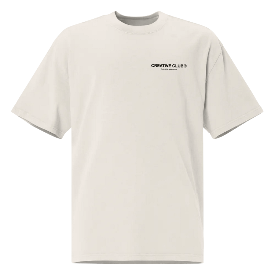 Oversized Creative Club Faded Bone T-Shirt product image (1)