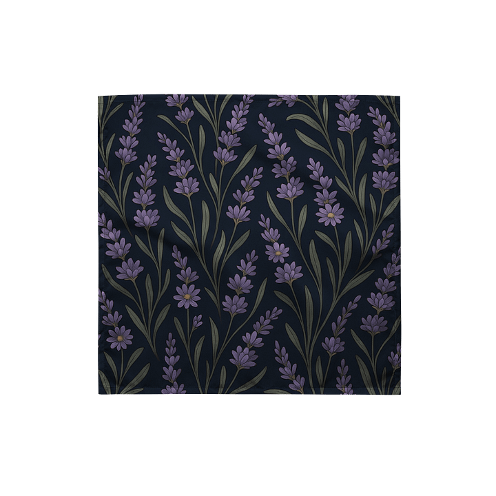 Lavender Meadow Bandana – Cottagecore Botanical Floral Scarf product image (1)
