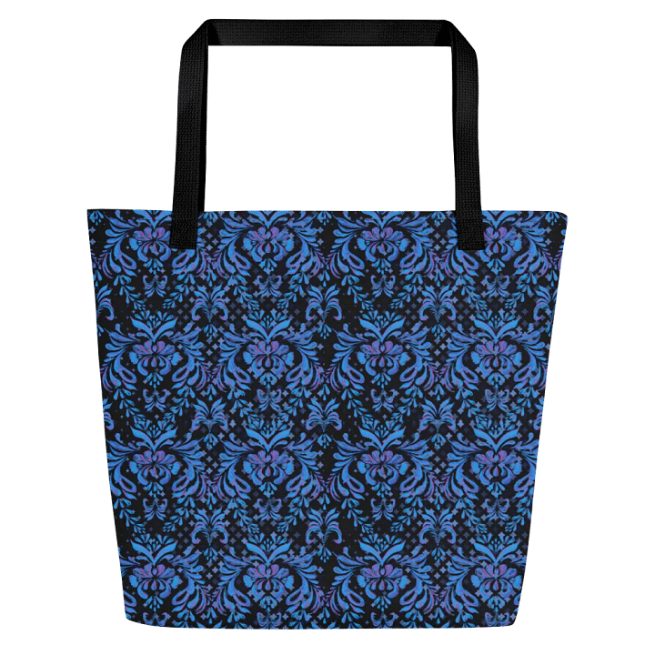 Big printed tote bag with Blue morocan design product image (2)