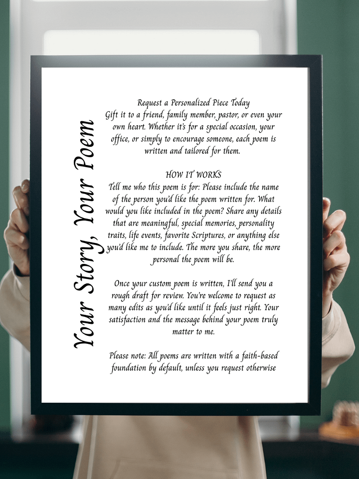 Custom Poem with Title on the Left product image (1)