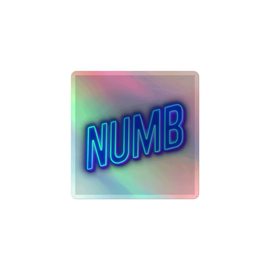 Bleed Neon (Numb) Holographic Stickers product image (1)