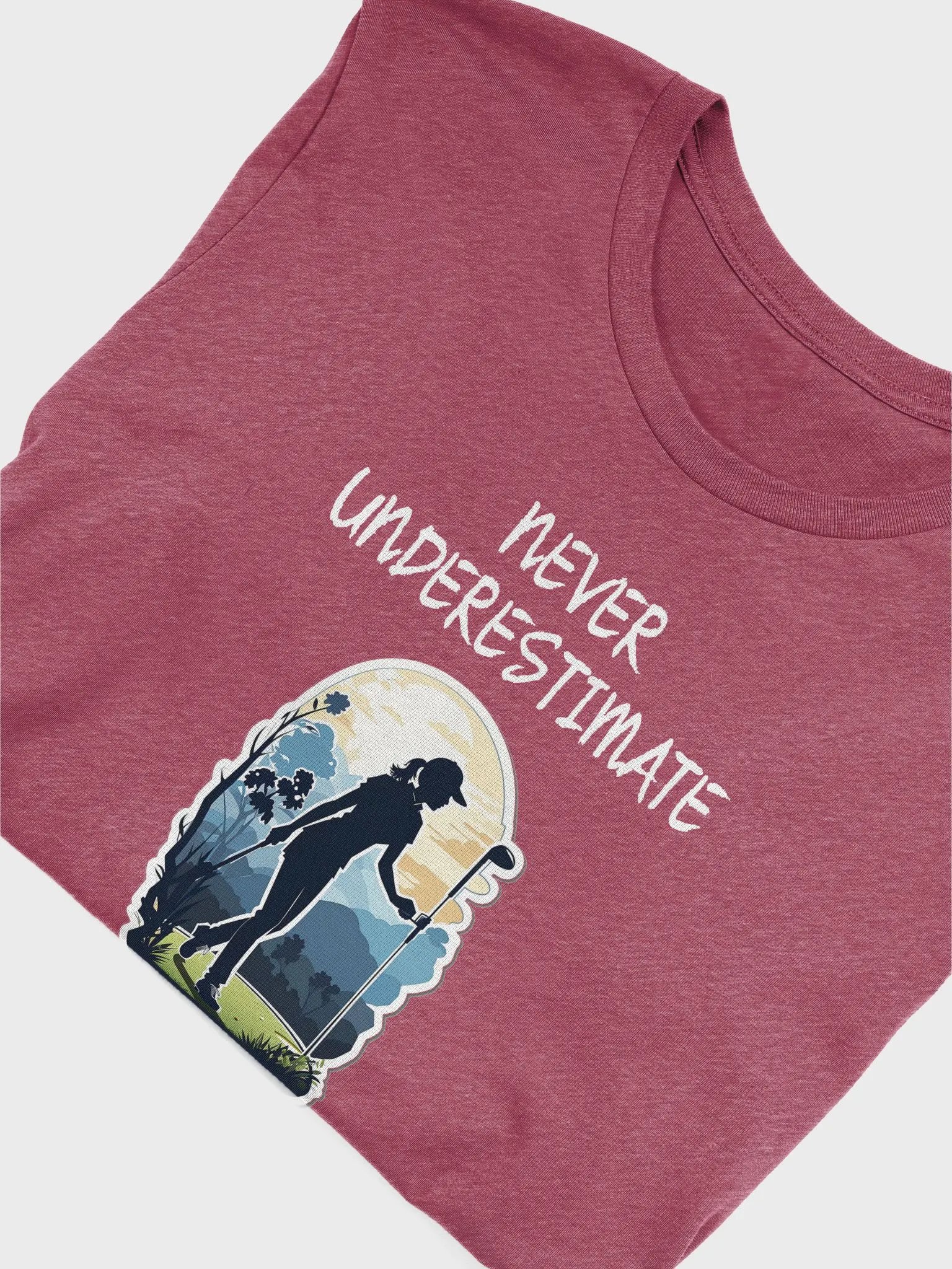 Never Underestimate An Old Lady Who Plays Golf - Unisex T-shirt Bella Canvas 3001 product image (21)