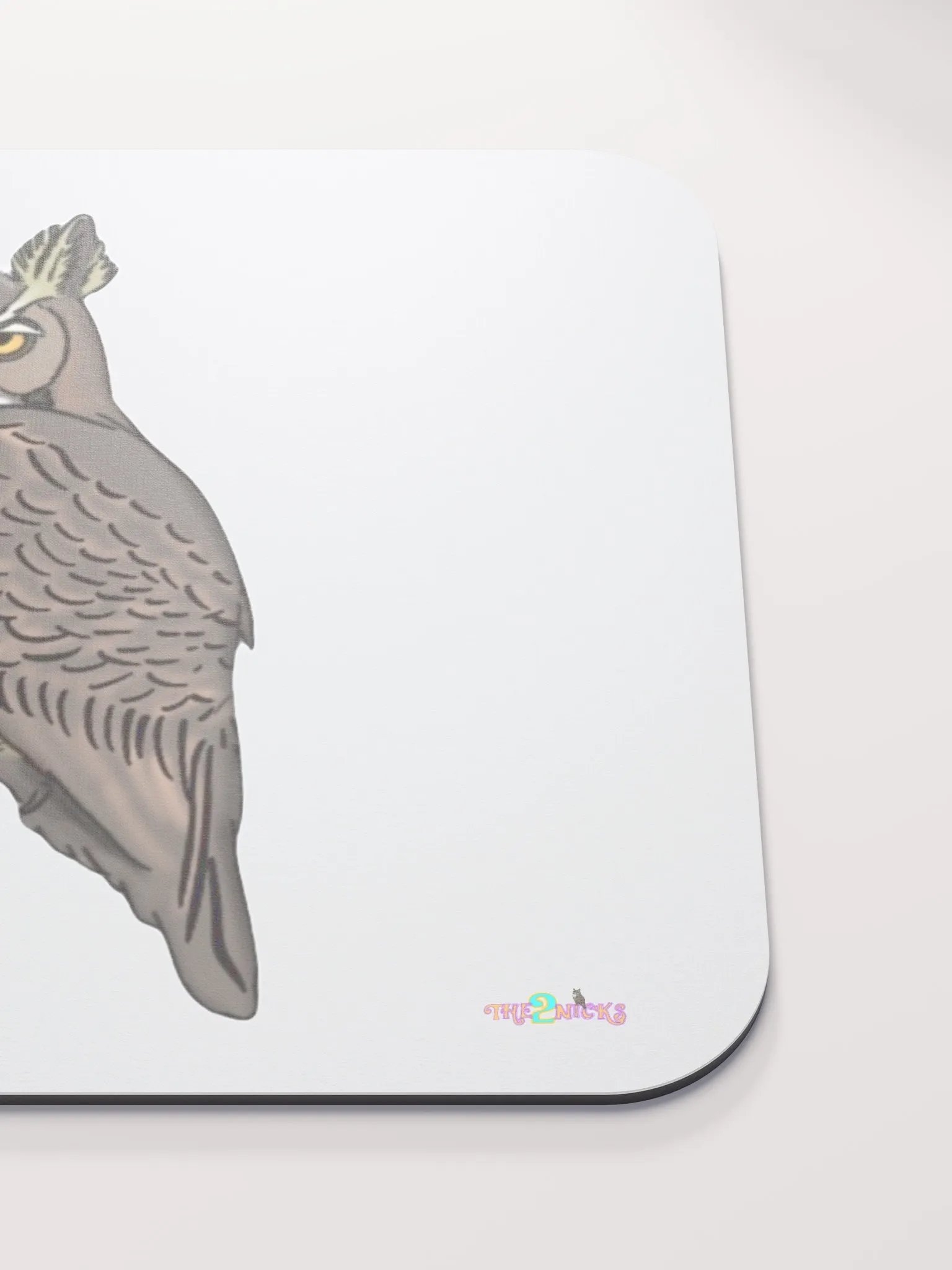 Owl Logo Classic Mouse Pad (White) product image (5)