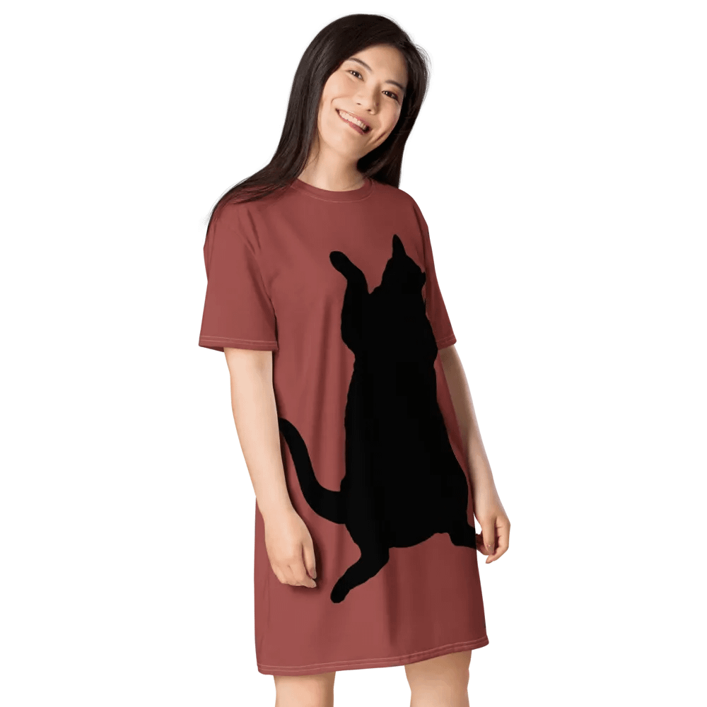 Dancing Demeowcracy Feline Pumpkin T-Shirt Dress product image (1)