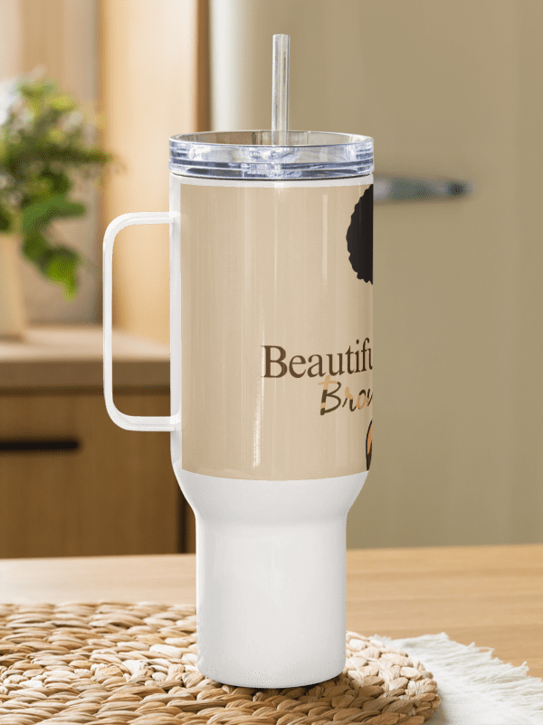 Beautiful Brown Girl Cookies & Cream (Vitiligo) Travel Mug product image (4)