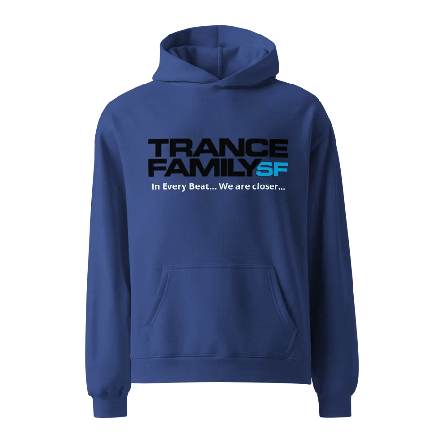 TranceFamilySF Blackover Blue No Zip Hoodie product image (1)