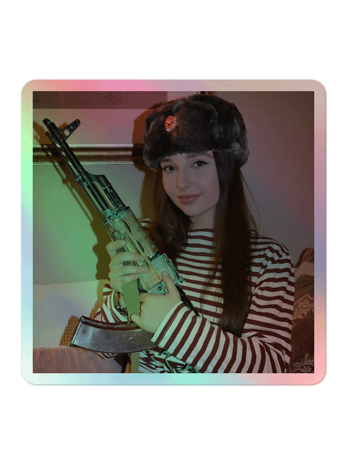 HOLOGRAPHIC USSR GF STICKER product image (1)