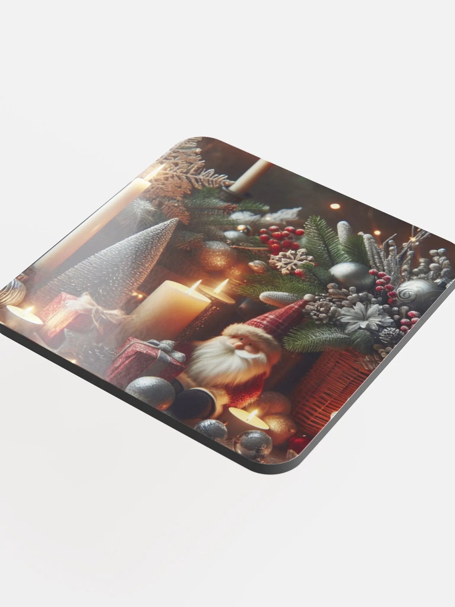 Cheerful Christmas Tree Decorated Coaster product image (4)