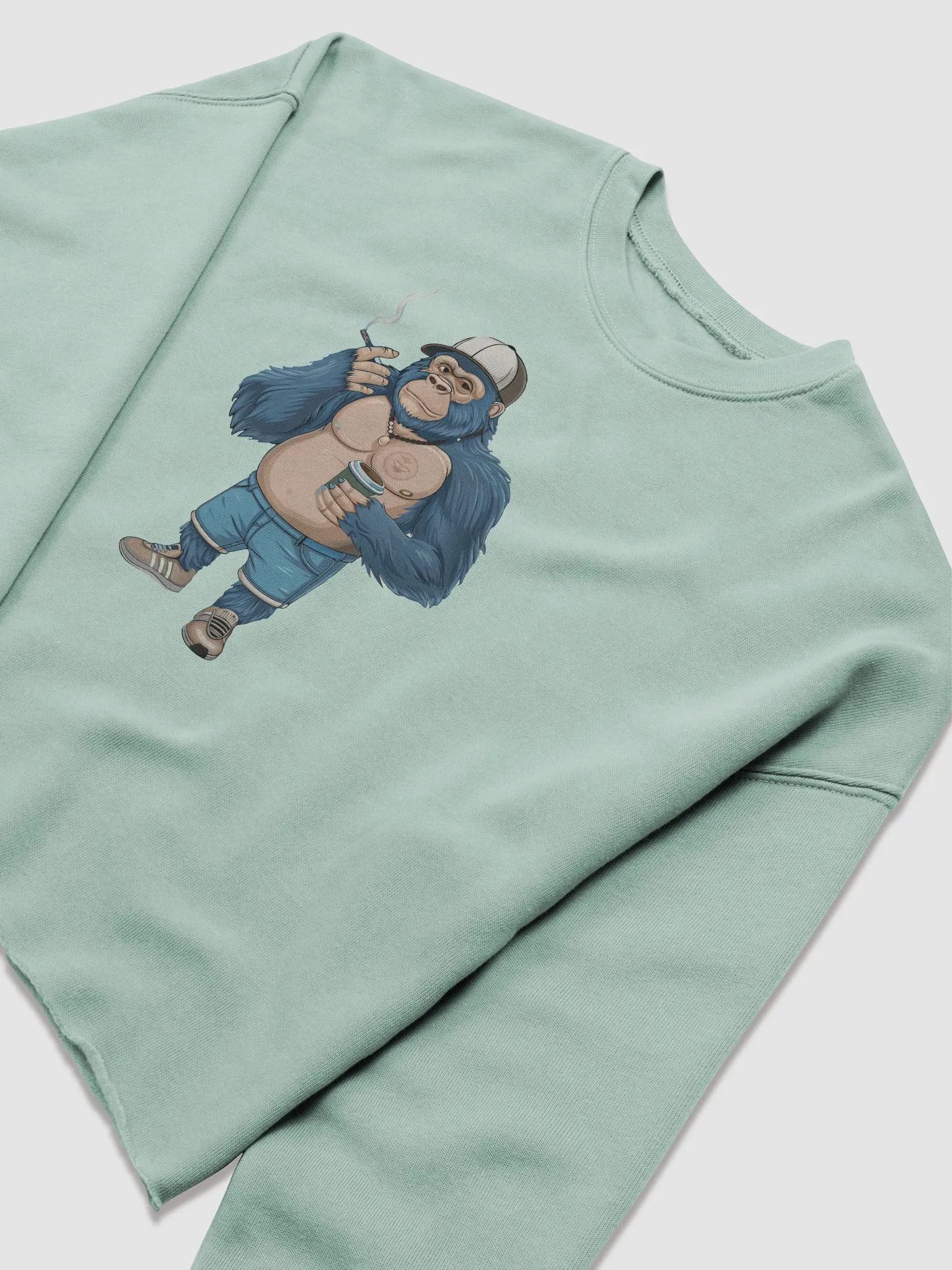 Blue Gorilla Women's Fleece Crop Sweatshirt product image (8)