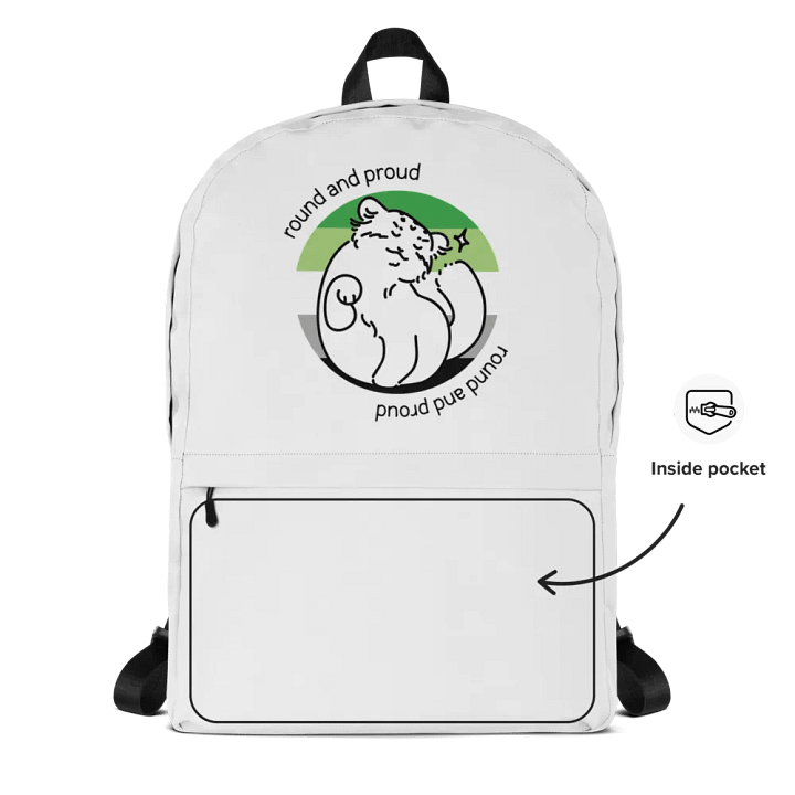 Round and Proud Manul Aromantic Version - Backpack product image (2)
