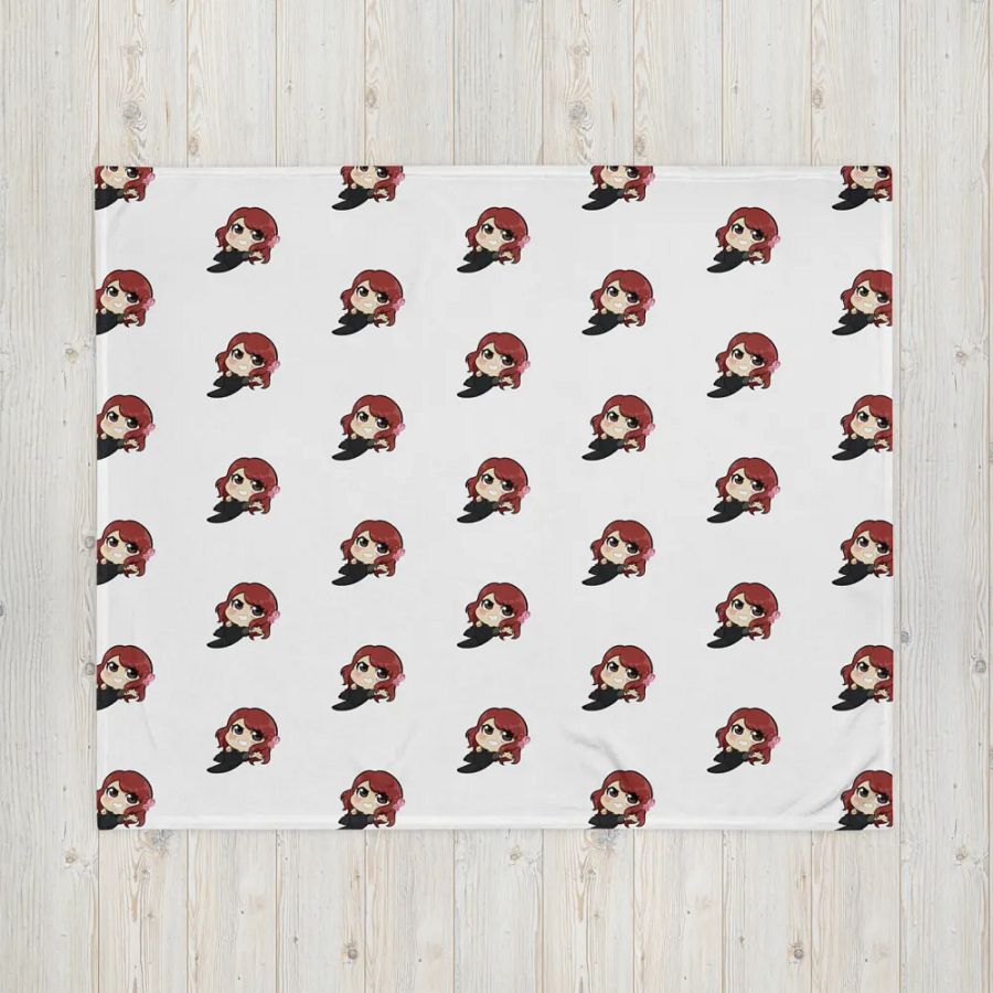 Red-Haired Character Grid Throw Blanket product image (6)