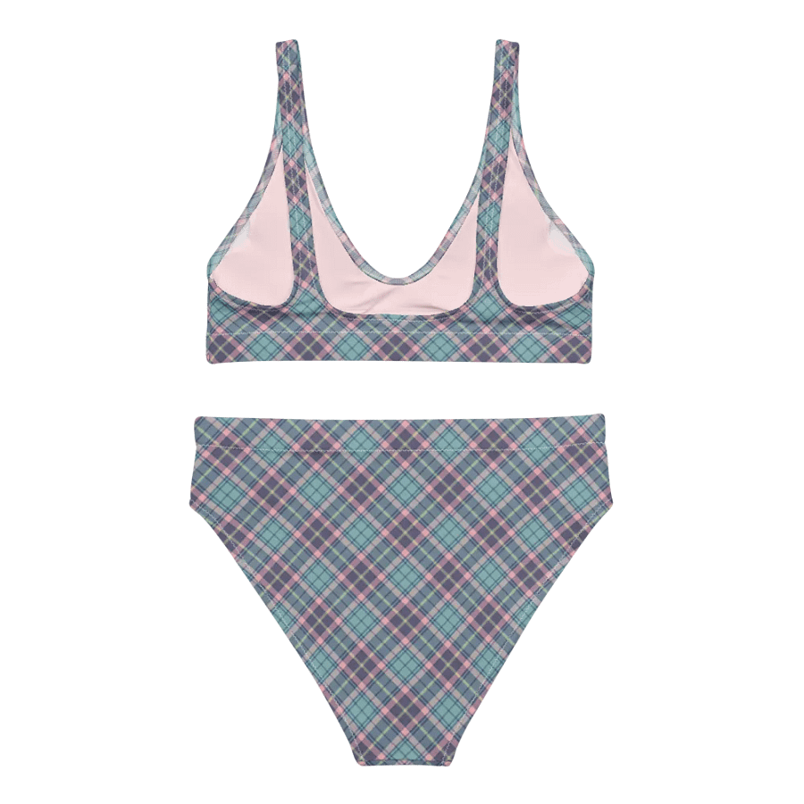 Light Green, Lavender, and Pink Plaid Bikini product image (4)