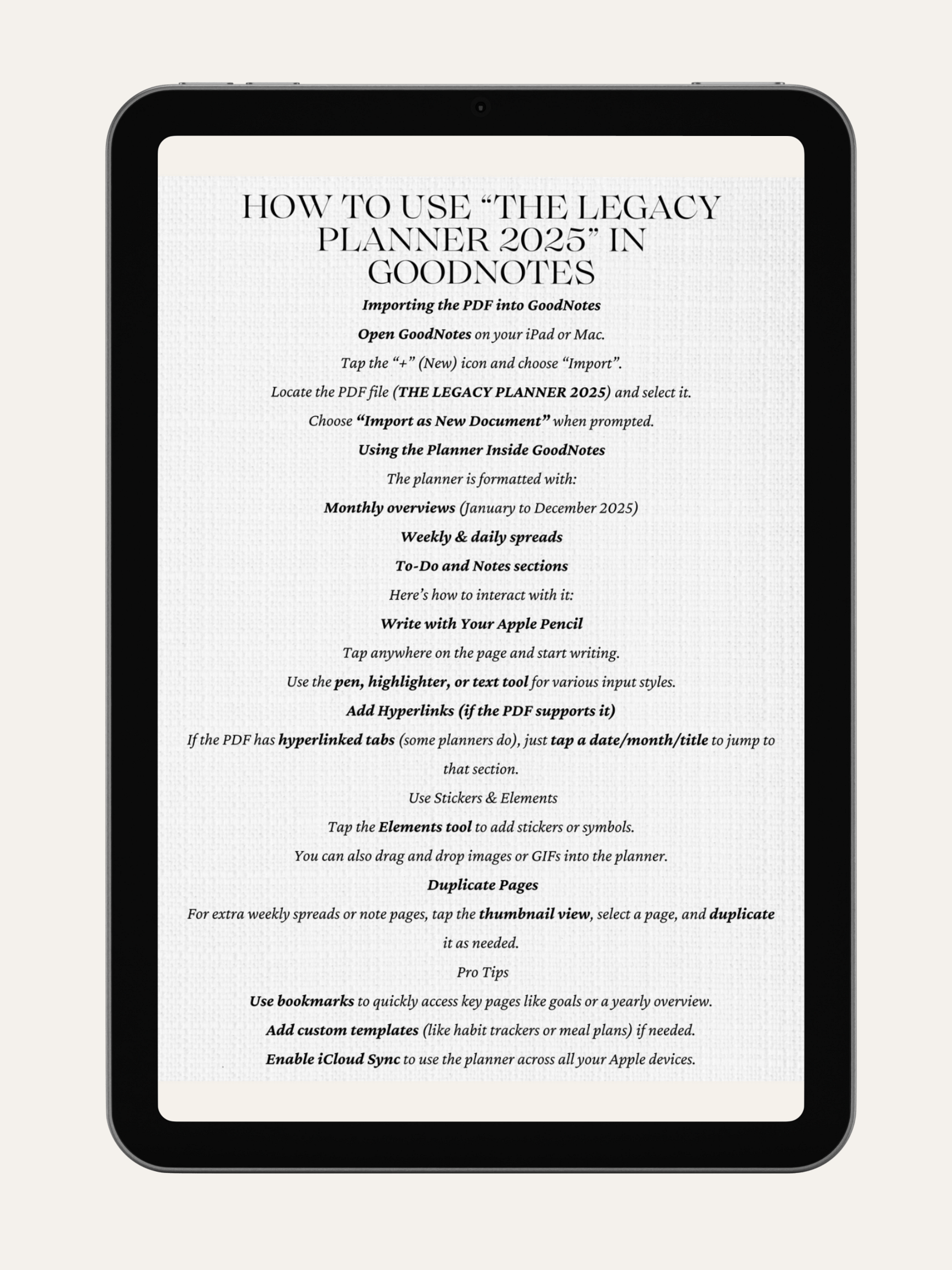 The Legacy Planner 2025 product image (7)