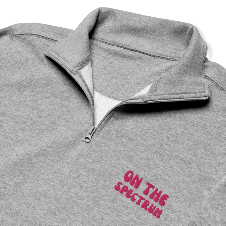 ON THE SPECTRUM (pink) embroidered quarter zip product image (7)