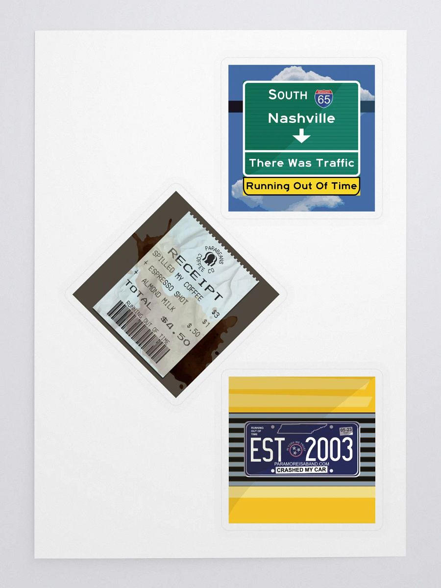running out of time die cut stickers product image (3)