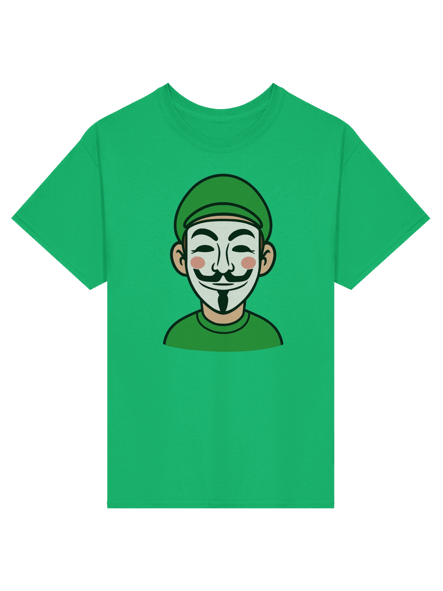 Masked Green Shirt and Hat Man Tee product image (10)