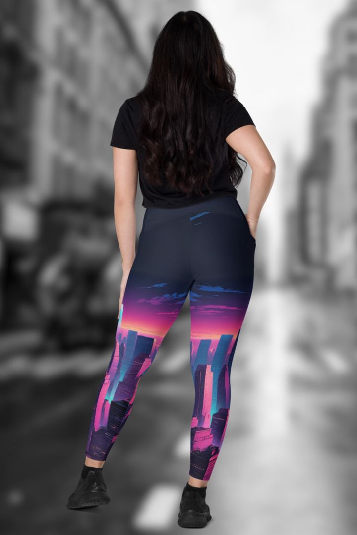 Vaporwave New York City All Over Print Leggings product image (2)