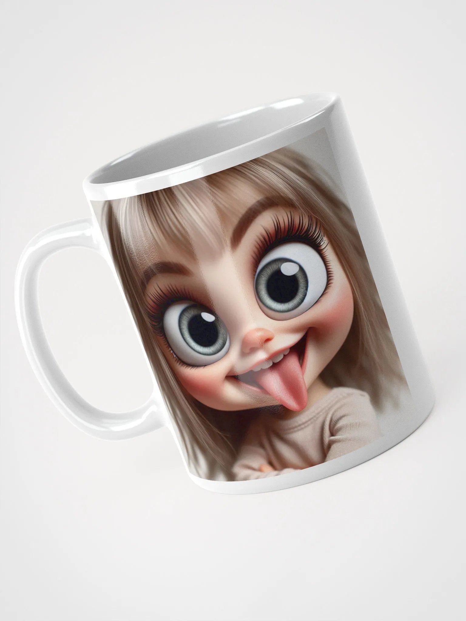 Rude Cheeky Smug Doll #Humorous Mug - White product image (3)