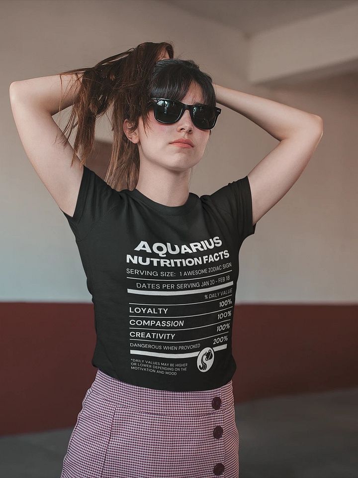 Aquarius Nutrition Facts T-Shirt product image (1)