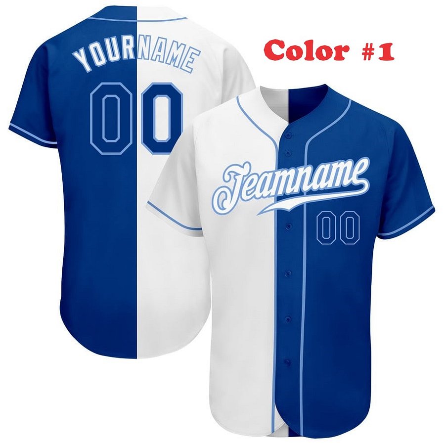 Authentic Baseball Jersey, Custom Baseball Jersey, Personalized Sport Jersey, Straight Lines 2 Color Left Right product image (4)
