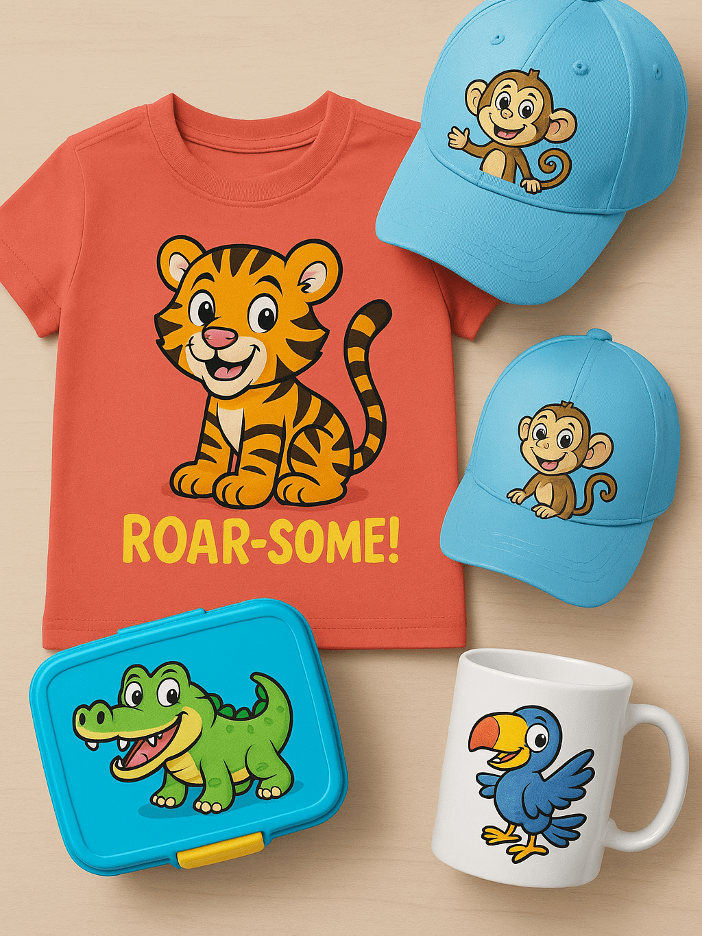 40+ Funny Jungle Animals Vector Graphics Instant Download product image (7)