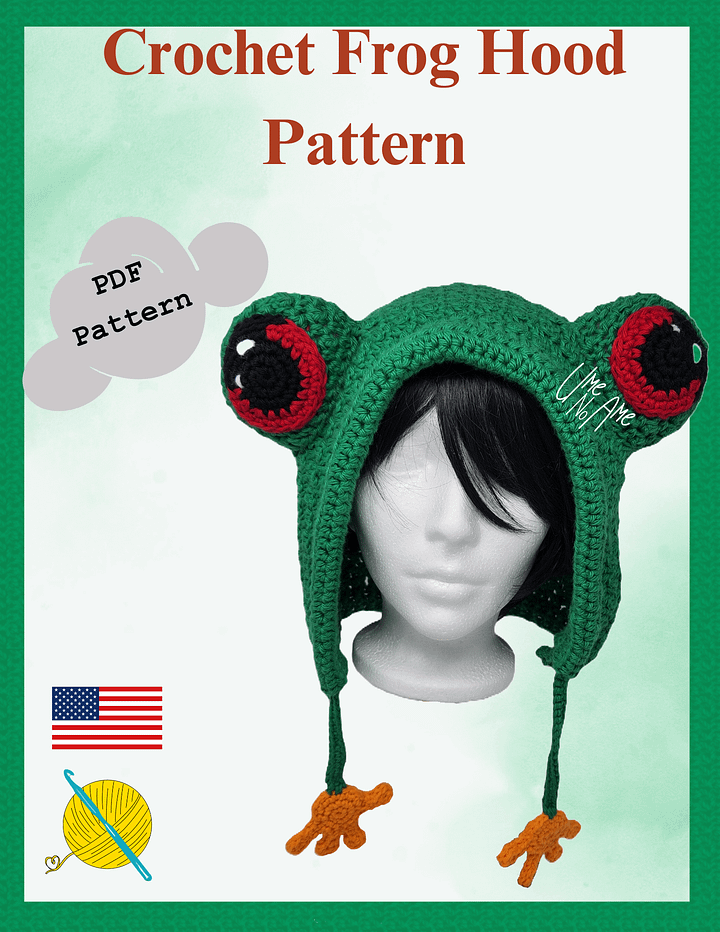 Pattern: Crochet Frog Hood product image (1)