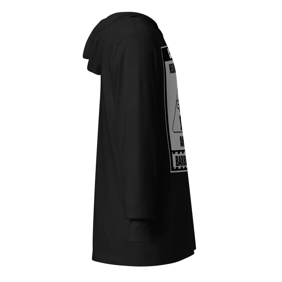 Caution Heavy Lifter Ahead Black/Gray Logo Hooded Tee product image (12)