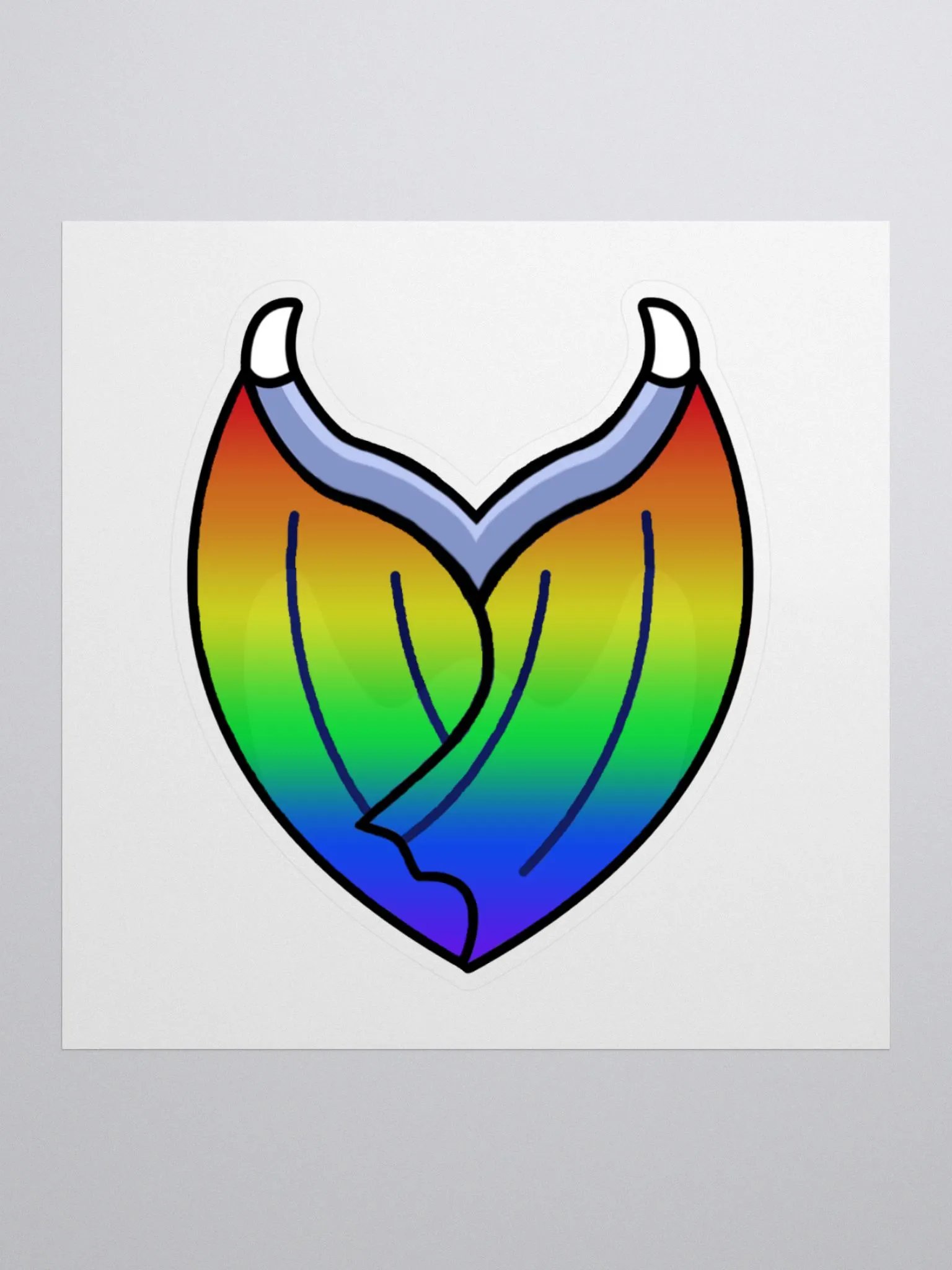 Rainbow Wing Heart Sticker product image (1)