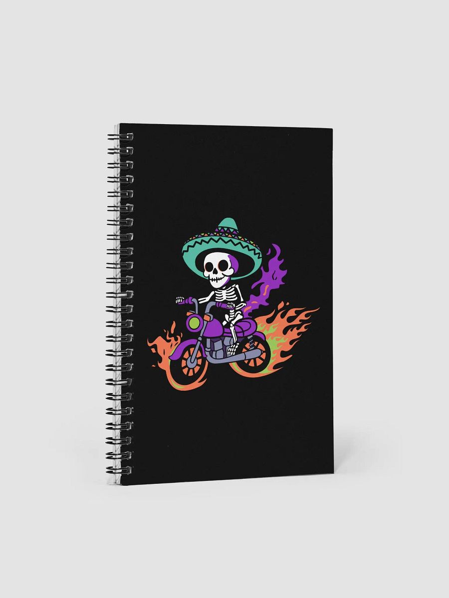 Bone to be Wild Colorful Dotted Spiral Notebook product image (1)