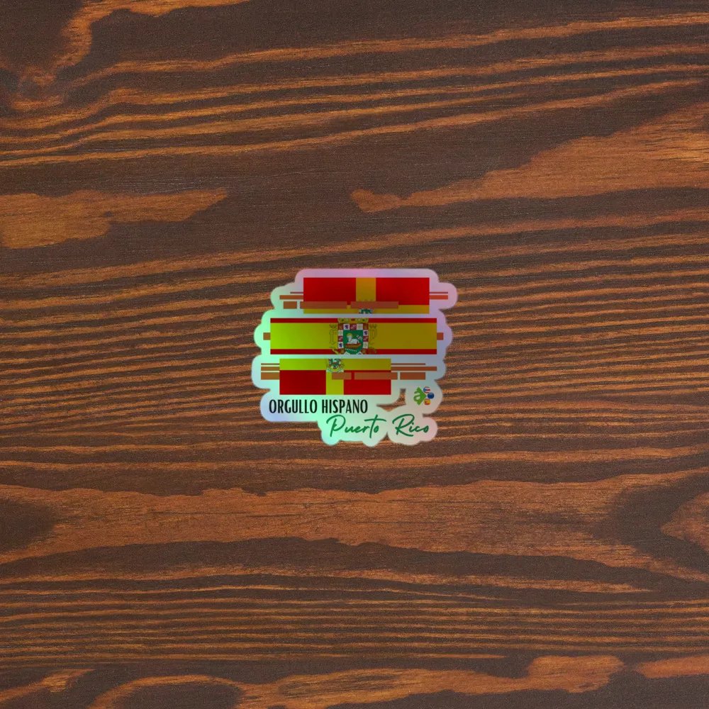 Pegatina holográfica - Orgullo Hispano Puerto Rico product image (3)