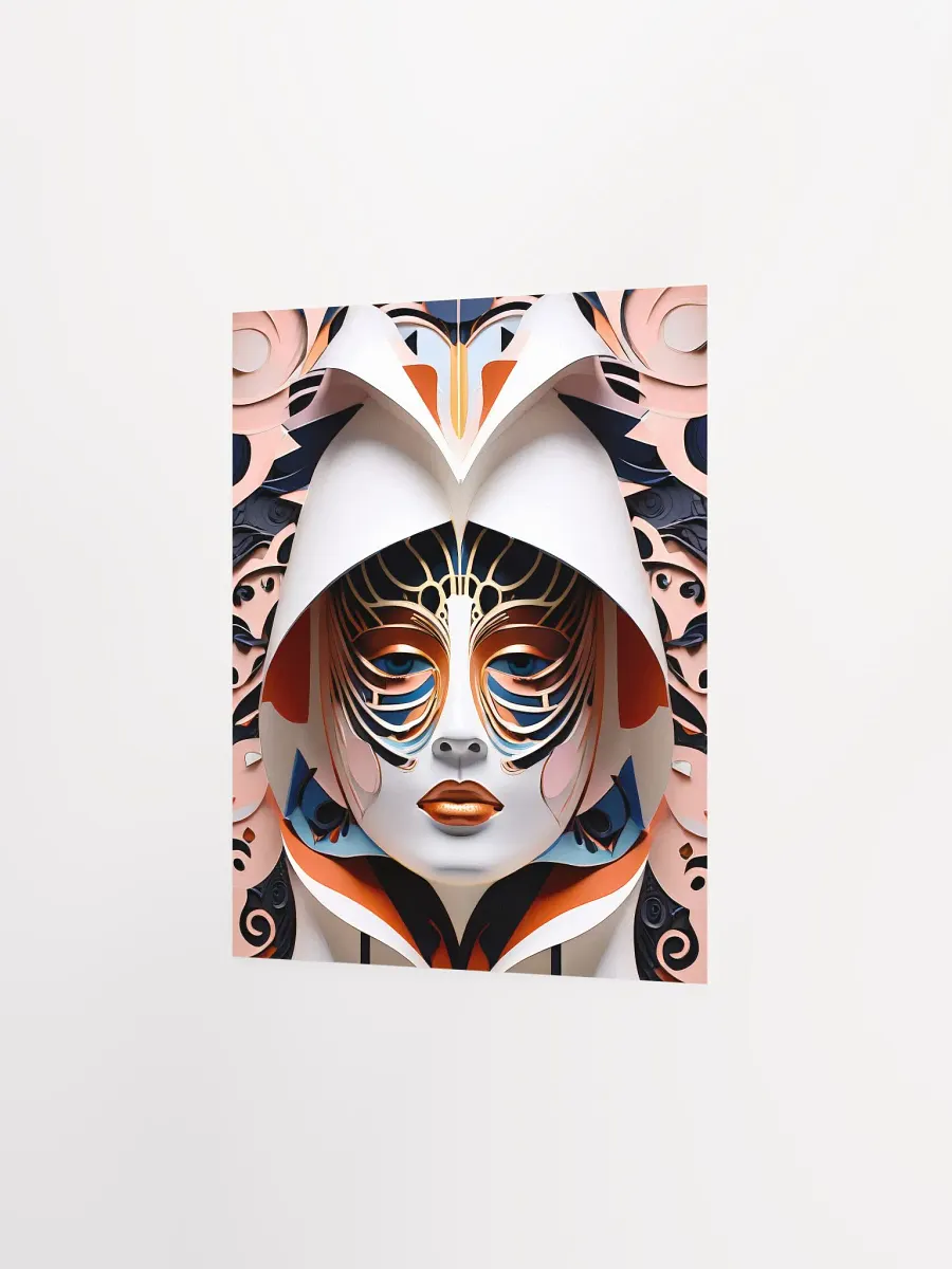 Kabuki Mask 2299 - Poster - Small and Standard Sizes - 8x10-11x14-12x16-16x20 Inches product image (5)