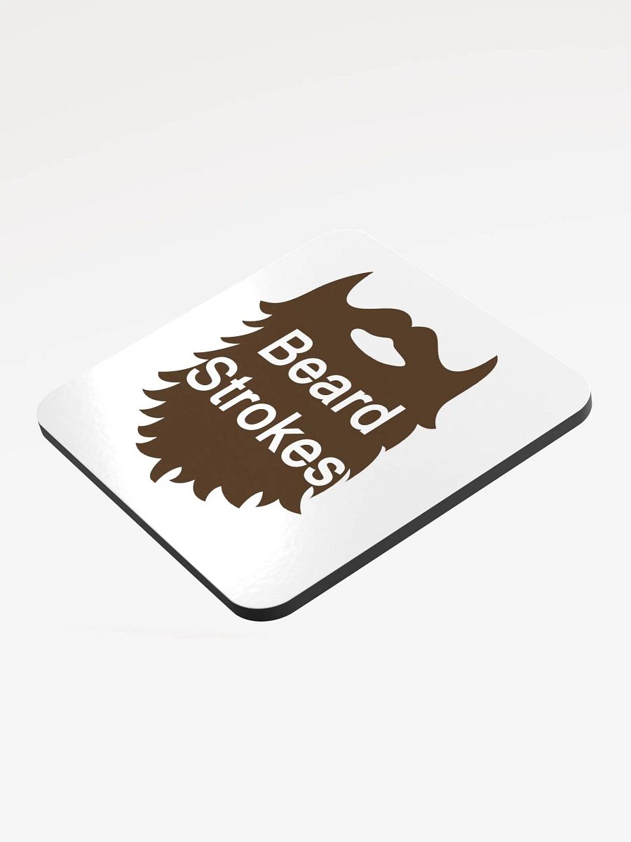 Beard Strokes Coaster (White) product image (3)