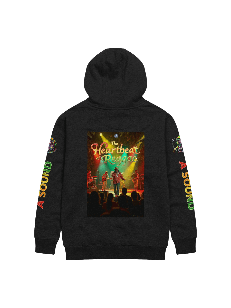👕 The Heartbeat of Reggae: Signature Black Hoodie product image (2)