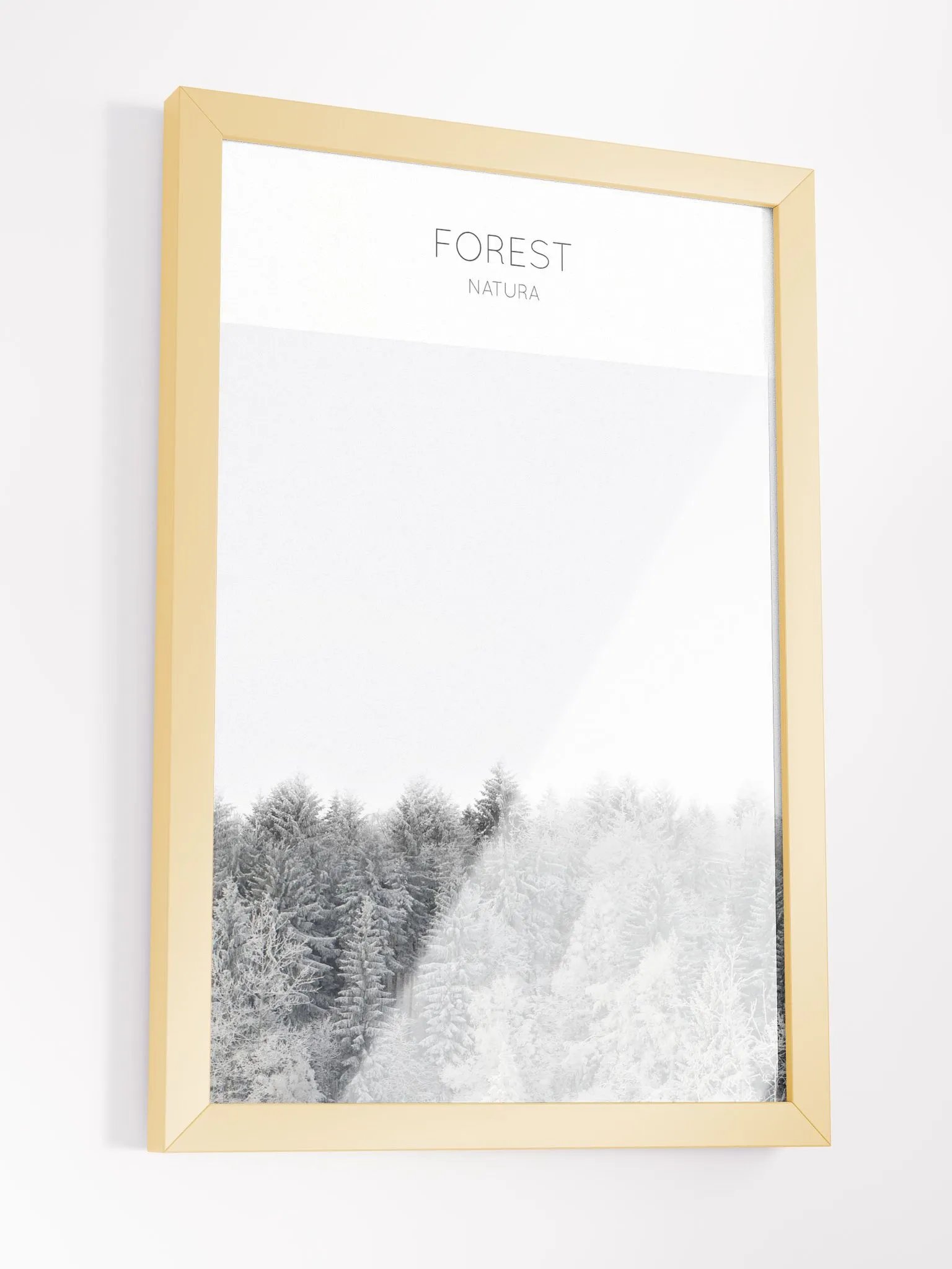 Natura Forest Winter Landscape Poster – Framed Tranquil Nature Wall Art | Minimalist Snowy Scenery | Premium Décor for Homes and Offices product image (5)