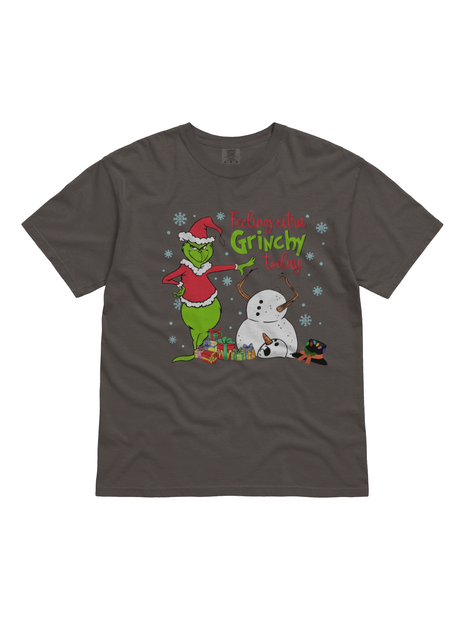 Melting Snowman Grinchy Funny Christmas Tee | Comfort Colors® T-Shirt product image (1)