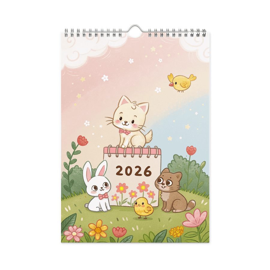 ADORABLE ANIMALS WALL CALENDAR 2026 product image (3)