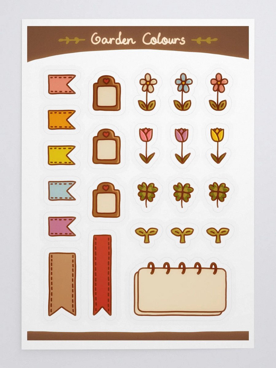 Garden Colours Kiss Cut Sticker Sheet (5.83″ x 8.27″) product image (2)