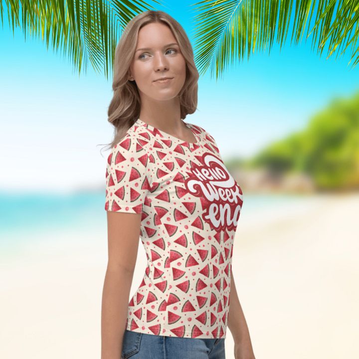 Hello Weekend Watermelon All Over Print T-shirt product image (2)