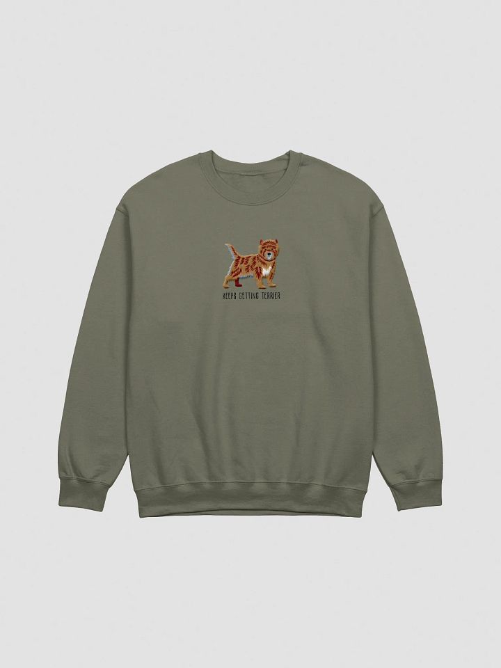 Keeps Getting Terrier Sweatshirt (Embroidered) of a Cairn Terrier(Brindle) product image (7)