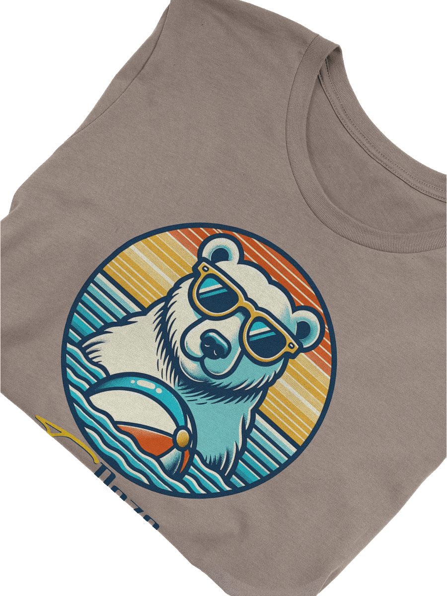 Fun daze polar bear tshirt, summer beach shirt, retro beach vibes tee, funny animal shirt, chill vibes tee, playful vacation shirt, beach day shirt product image (2)