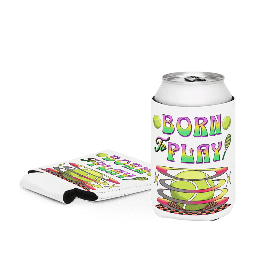 Born To Play Tennis Can Cooler product image (4)