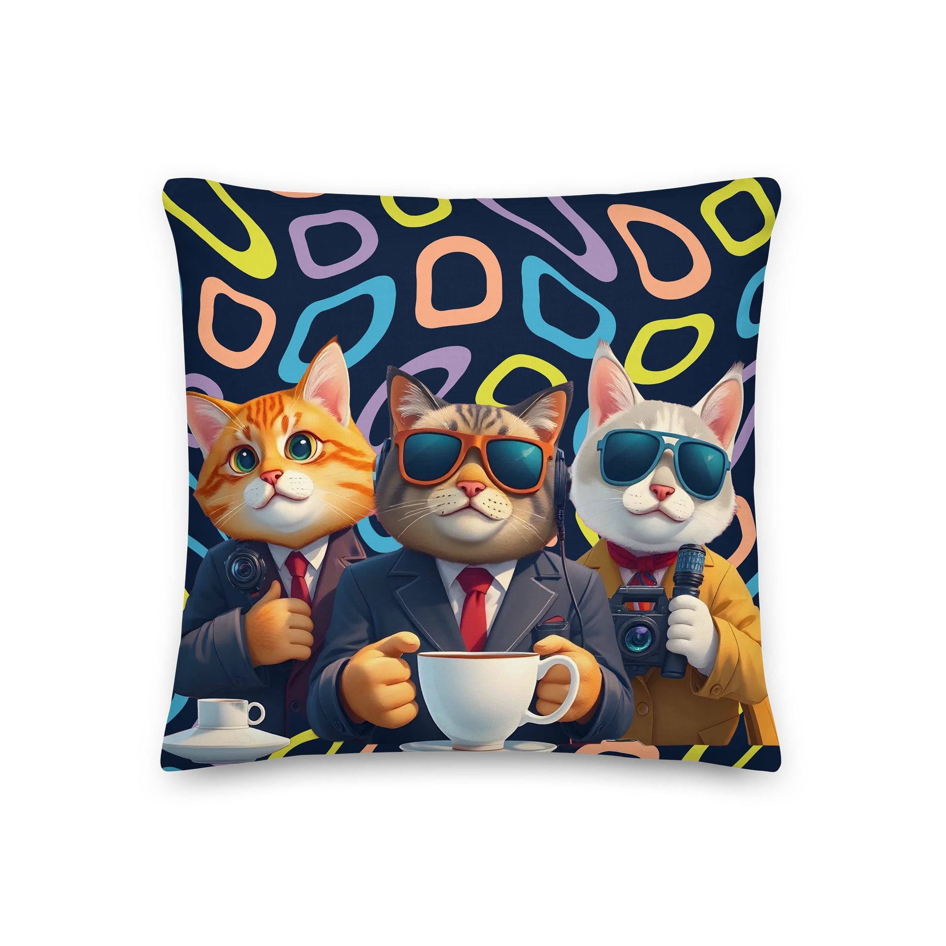 Premium Pillow-The Meowdia Crew product image (1)