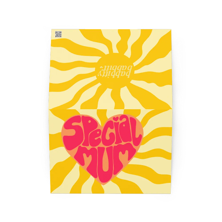 Special Mum sunburst retro landscape greetings card product image (2)