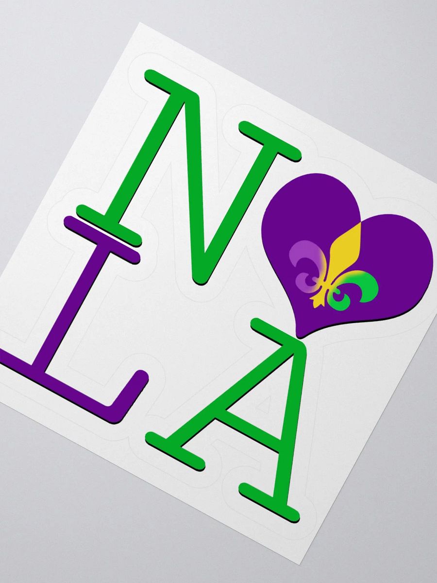 I LOVE NOLA **BIGSHOT STICKER** (MARDI GRAS + IMAGE POP) product image (2)