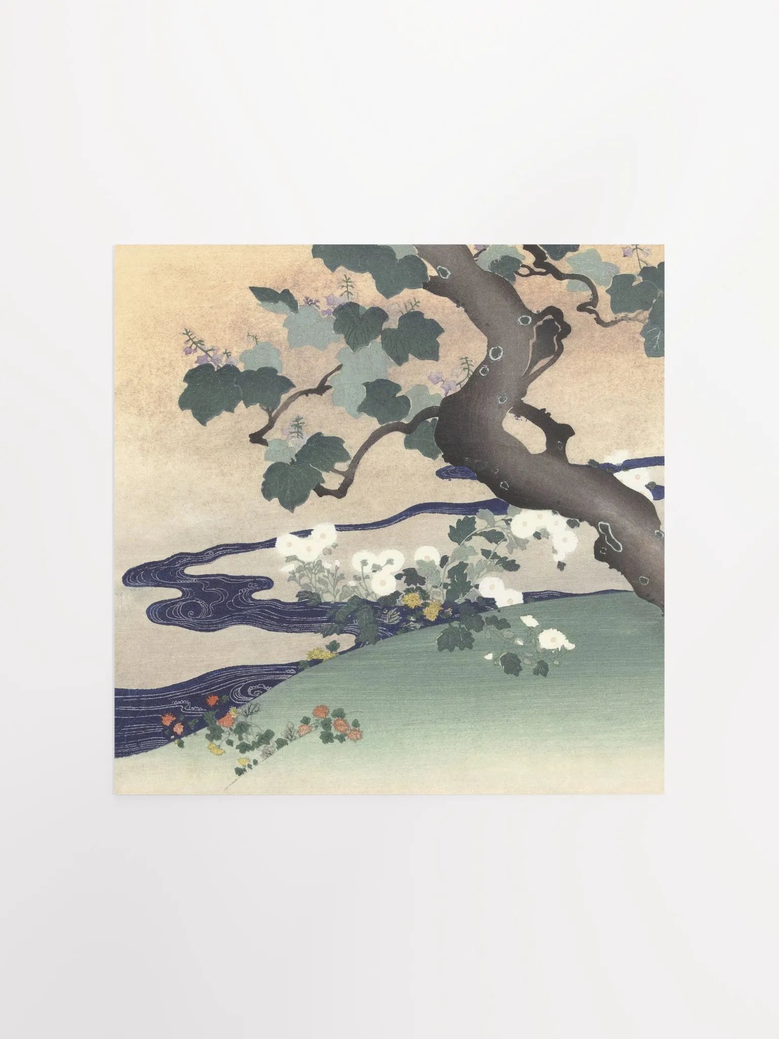 Tree and Chrysanthemums - Kogyo Tsukioka product image (1)