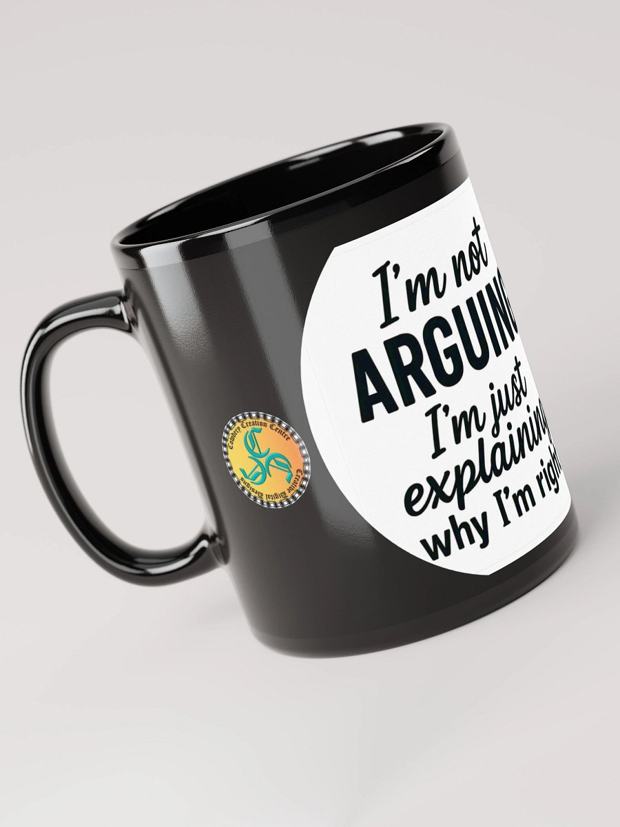 I'm not Arguing (Female) Glossy Black Mug product image (5)