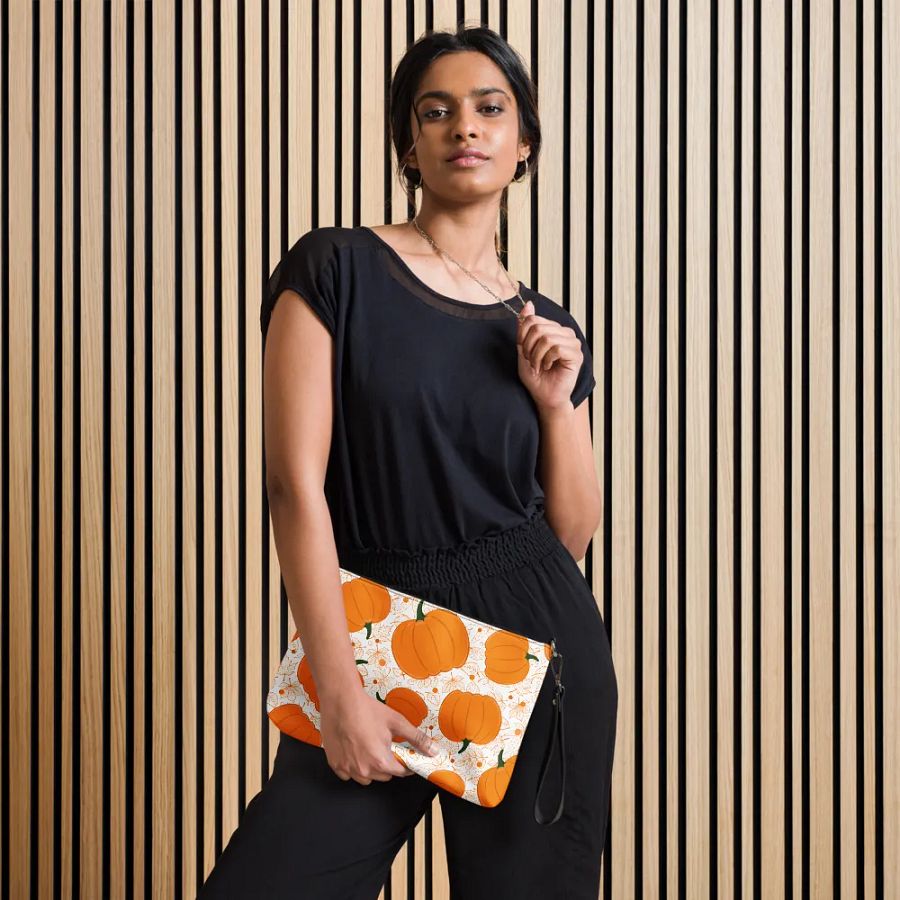 Chic Pumpkin Pattern Fall Crossbody Bag | Autumn Accessories